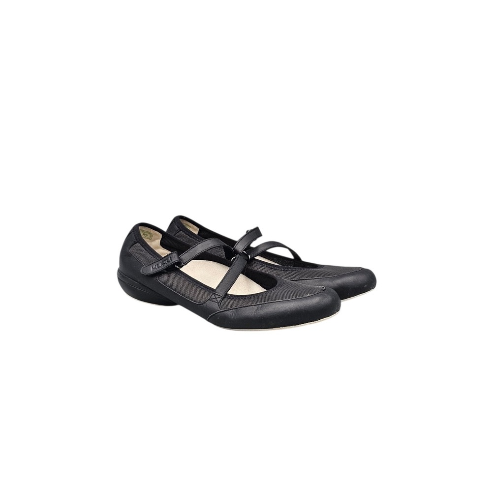 Kuru Bella Womens Size 9 Black Leather Mesh Mary Jane Orthopedic Shoes 204901